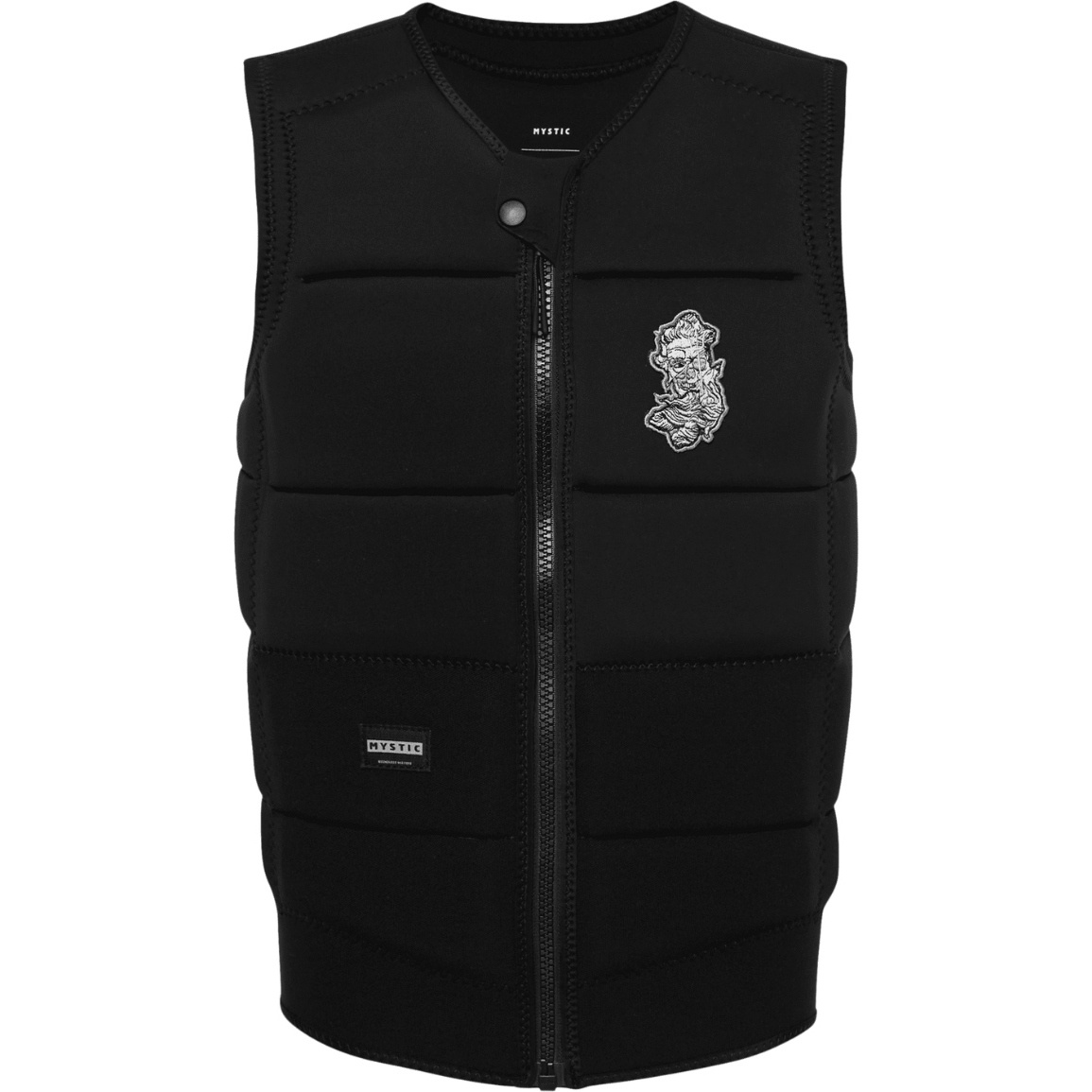 2026 Mystic Herre Poseidon TS Front Zip Wake Impact Vest 35005.250691 - Black